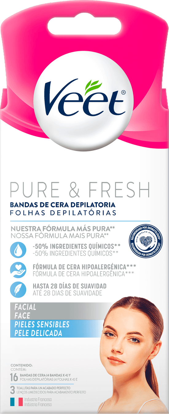 Bandas Faciales de Cera Fría Veet
