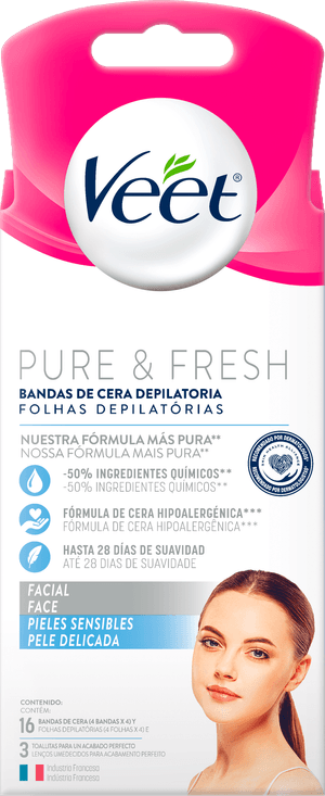 Bandas Faciales de Cera Fría Veet
